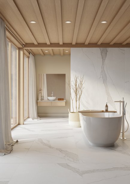 En la imagen: Calacatta Blanc